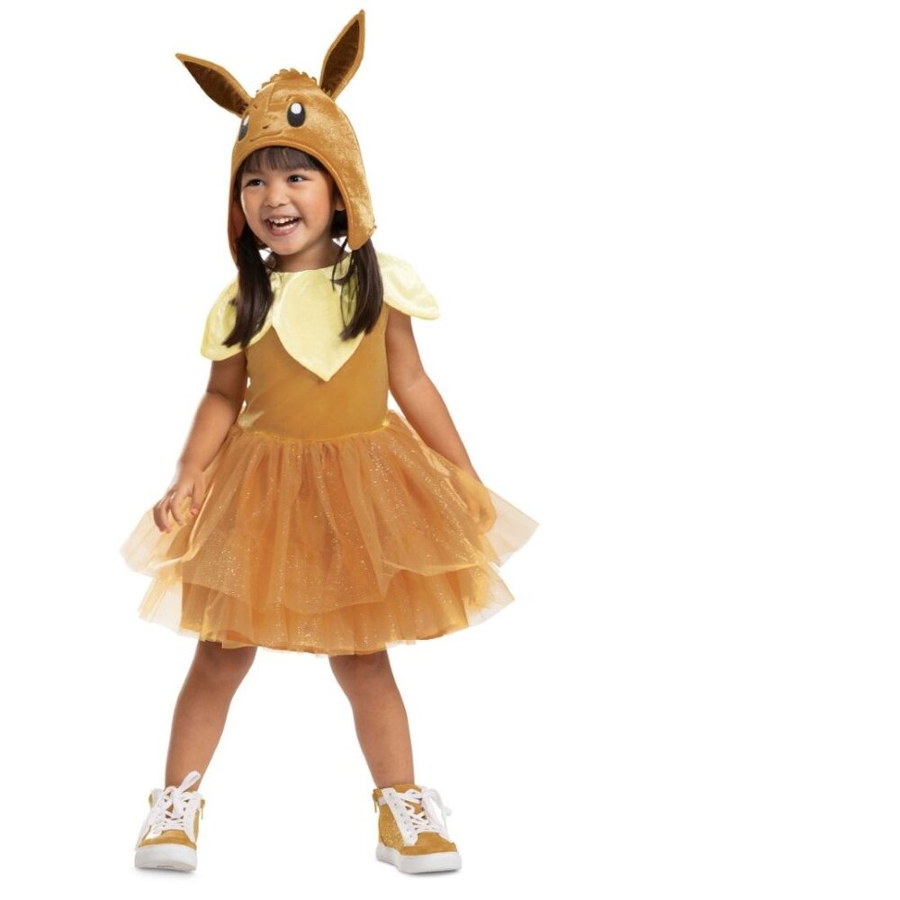 Pokemon EEVEE Halloween Costume 2T Brown Tutu Dress 4 Pc Girls Toddler